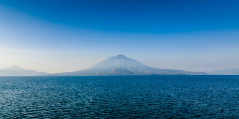 A mountain in the distance
Description automatically generated